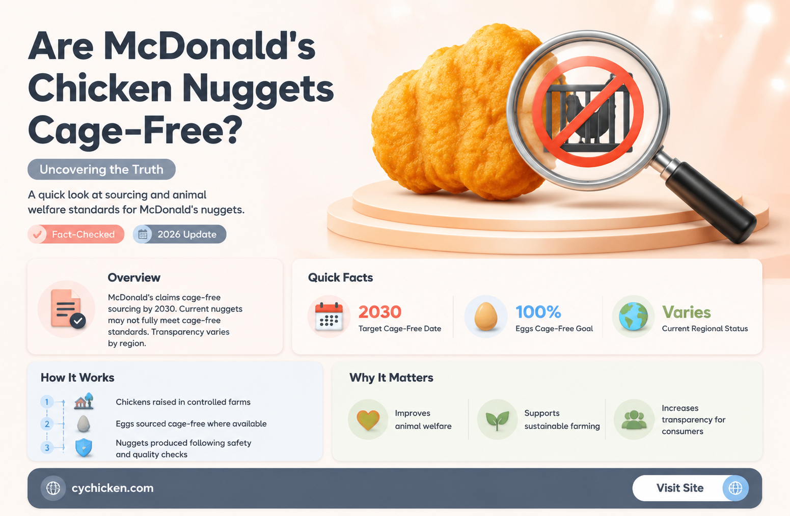 are mcdonalds chicken nuggets cage free