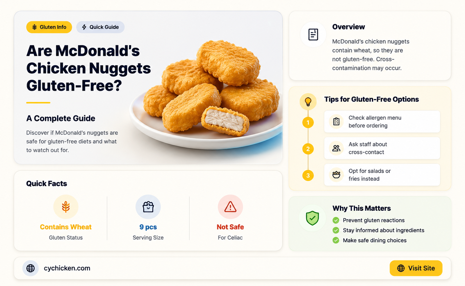 are mcdonalds chicken nuggets gluten free