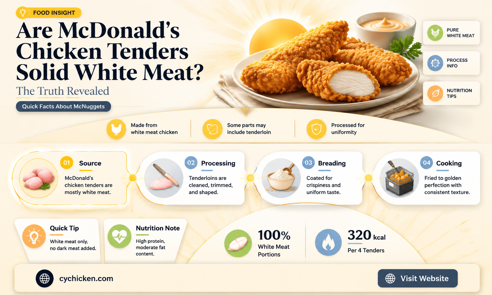 are mcdonalds chicken tenders solid white meat