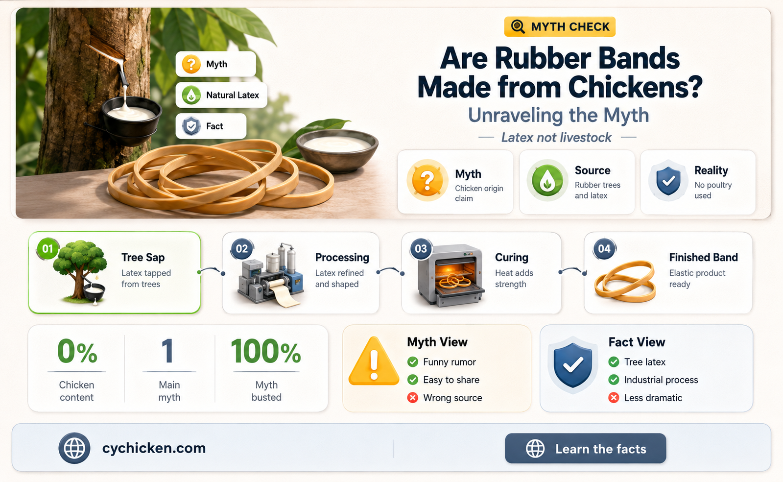 are rubber bands made out of chicken