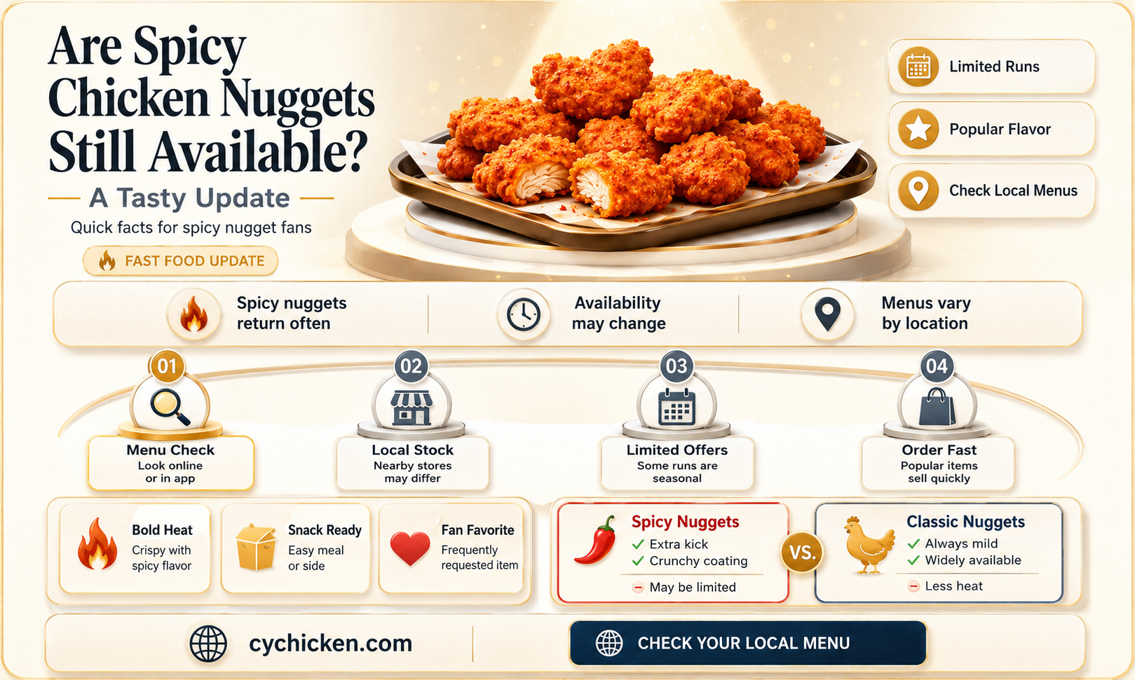 are the spicy chicken nuggets out