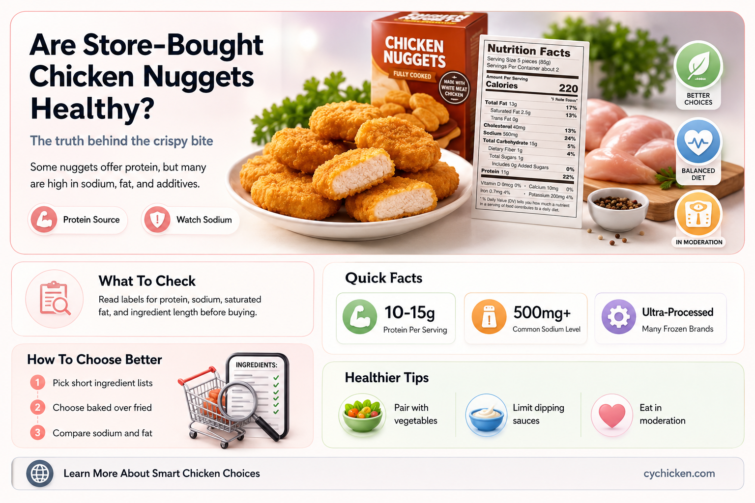 are store bought chicken nuggets healthy