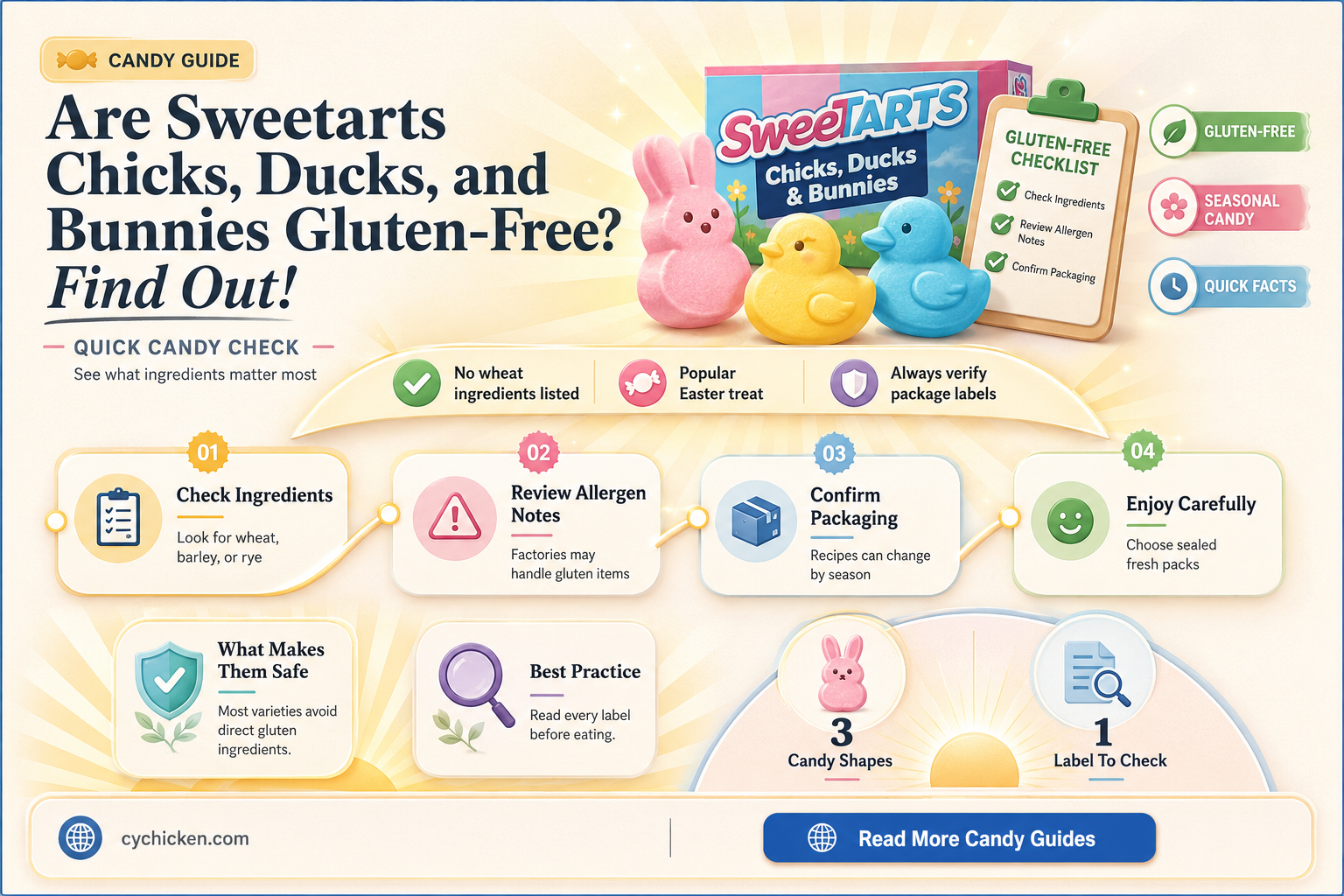 are sweetarts chicks ducks and bunnies gluten free