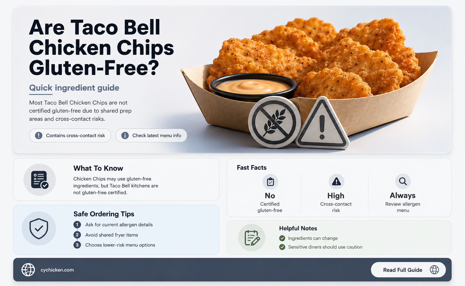 are taco bell chicken chips gluten free