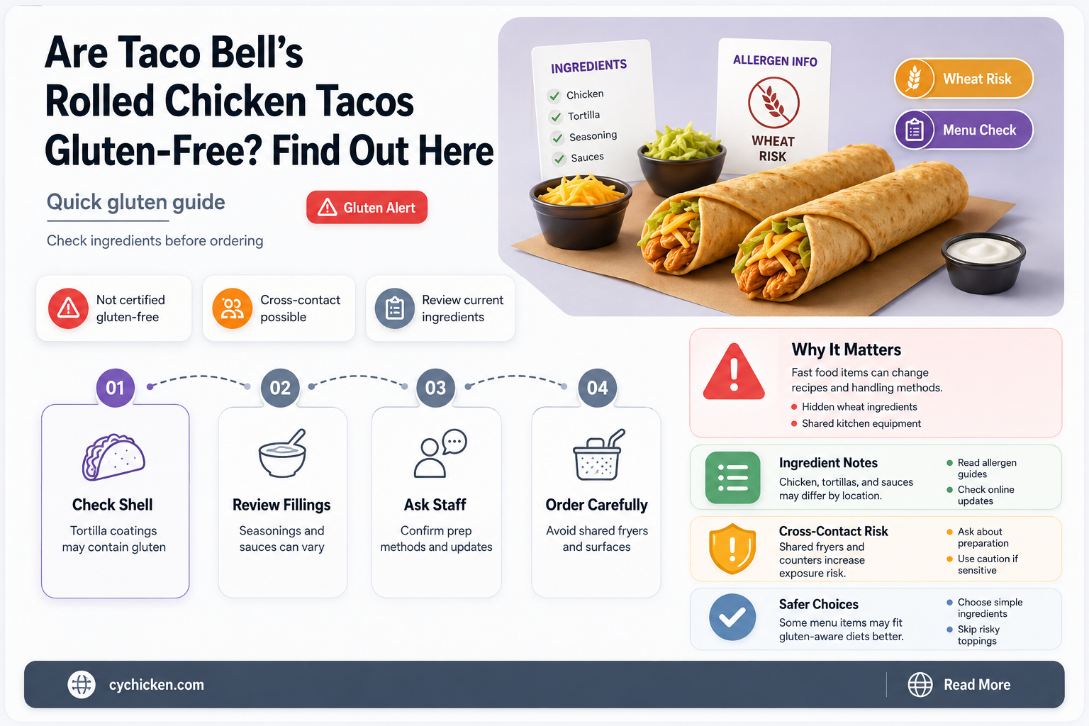 are rolled chicken tacos gluten free taco bell