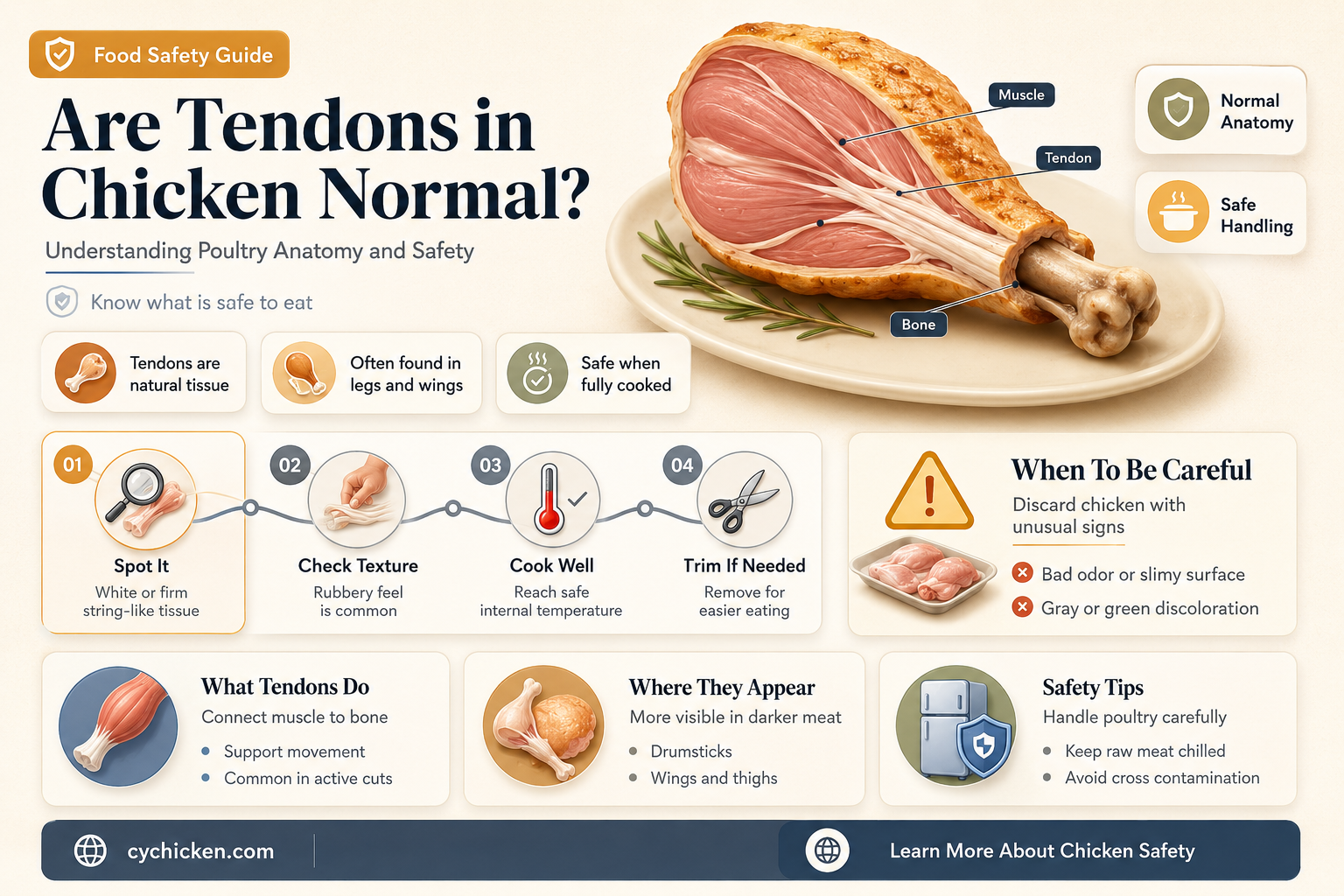 are there supposed to be tendons in chicken