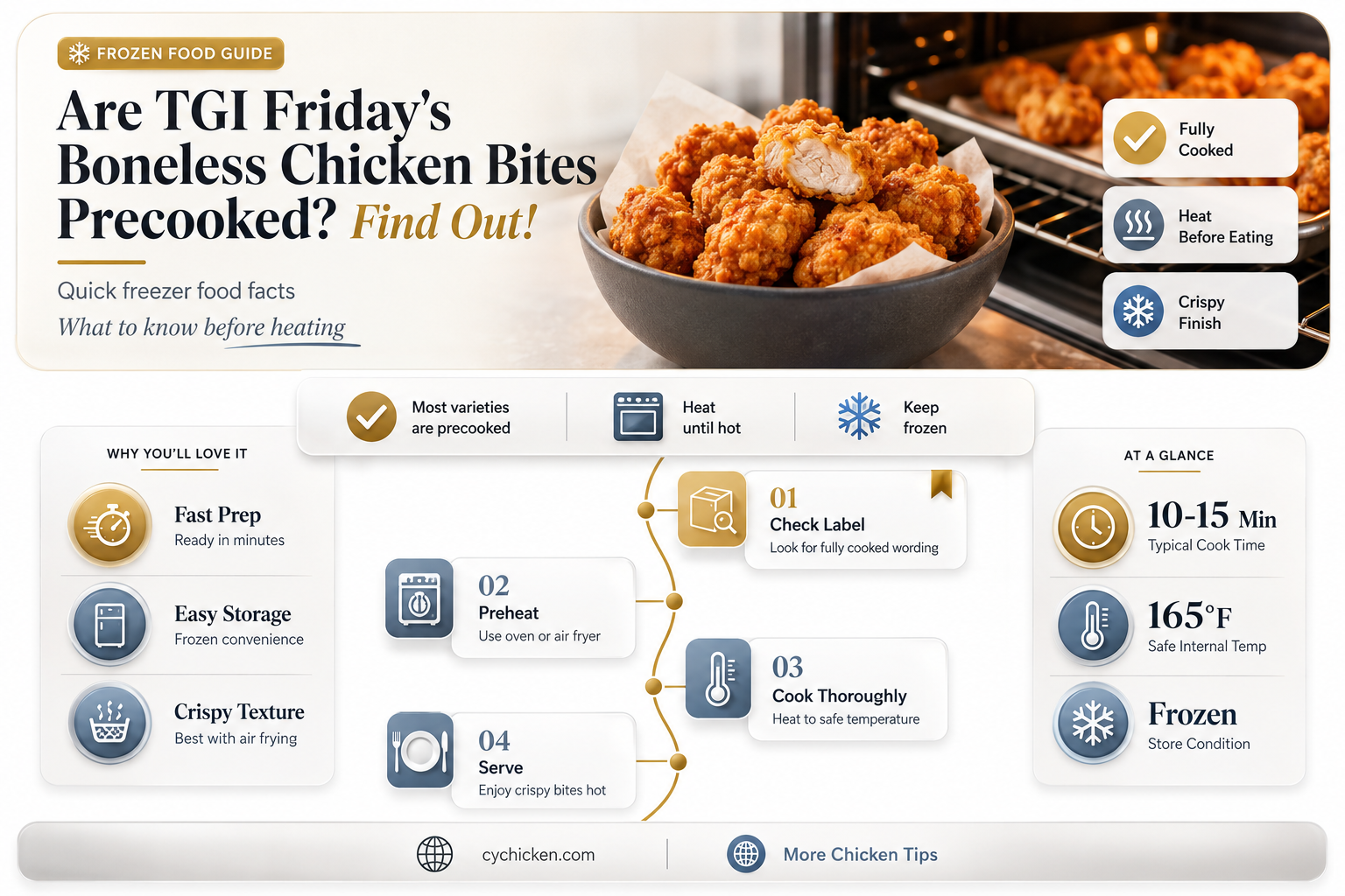 are tgi friday boneless chicken bites precooked