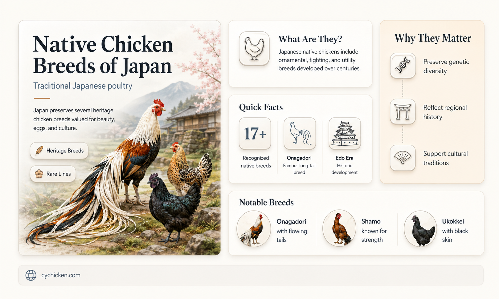 are their any native chicked to japan