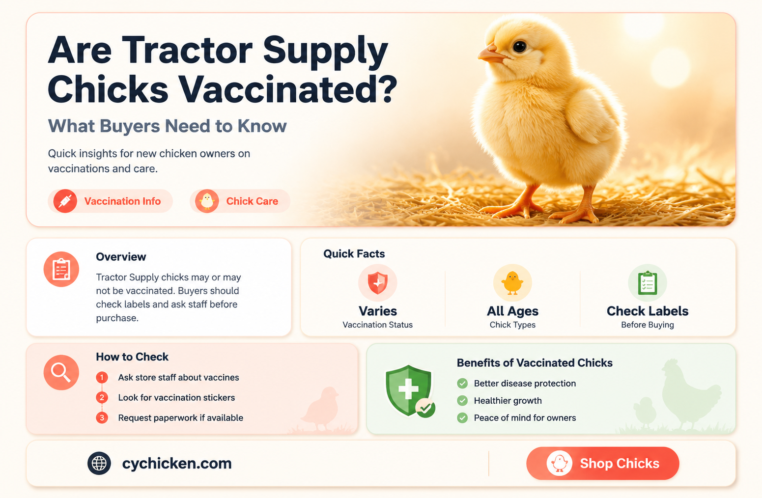are chicks sold at tractor supply vaccinated