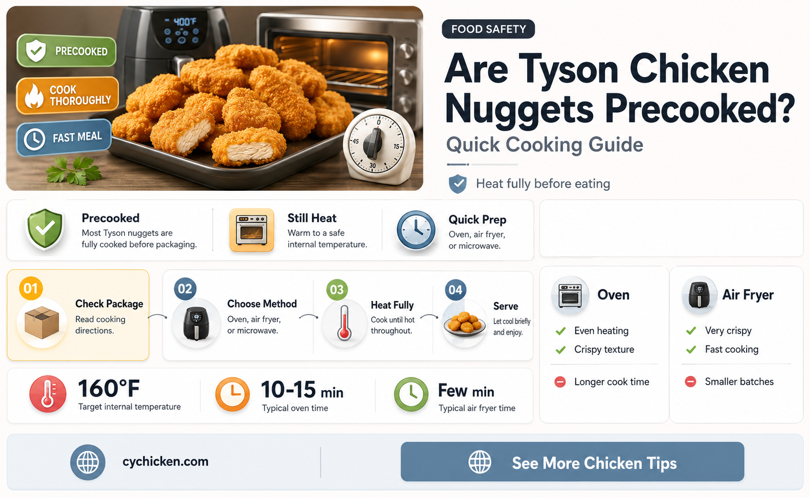 are tyson chicken nuggets precooked