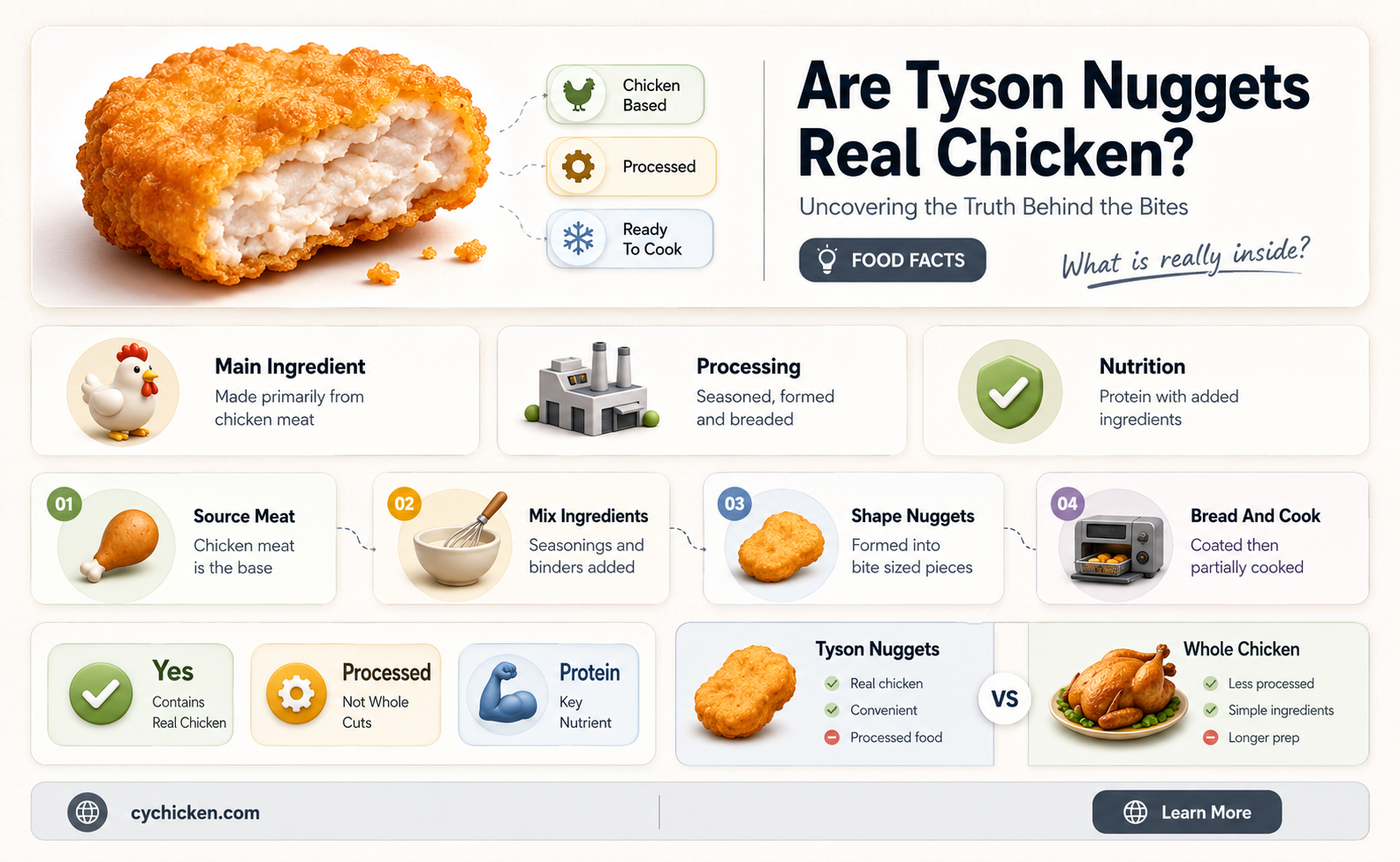 are tyson nuggets real chicken