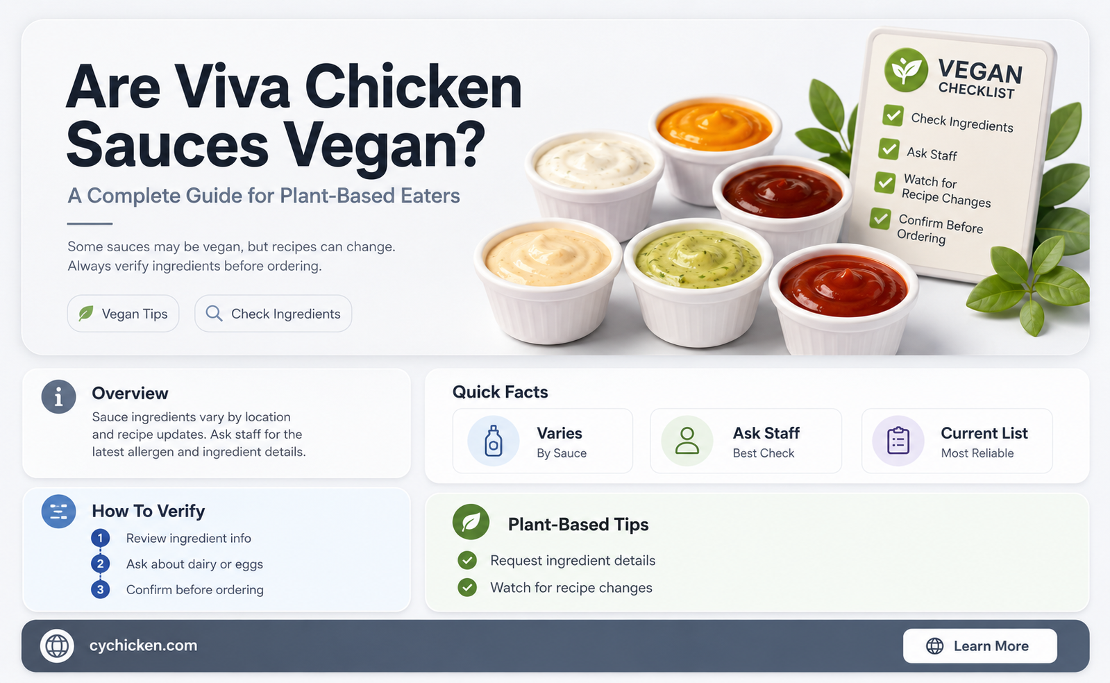 are viva chicken sauces vegan