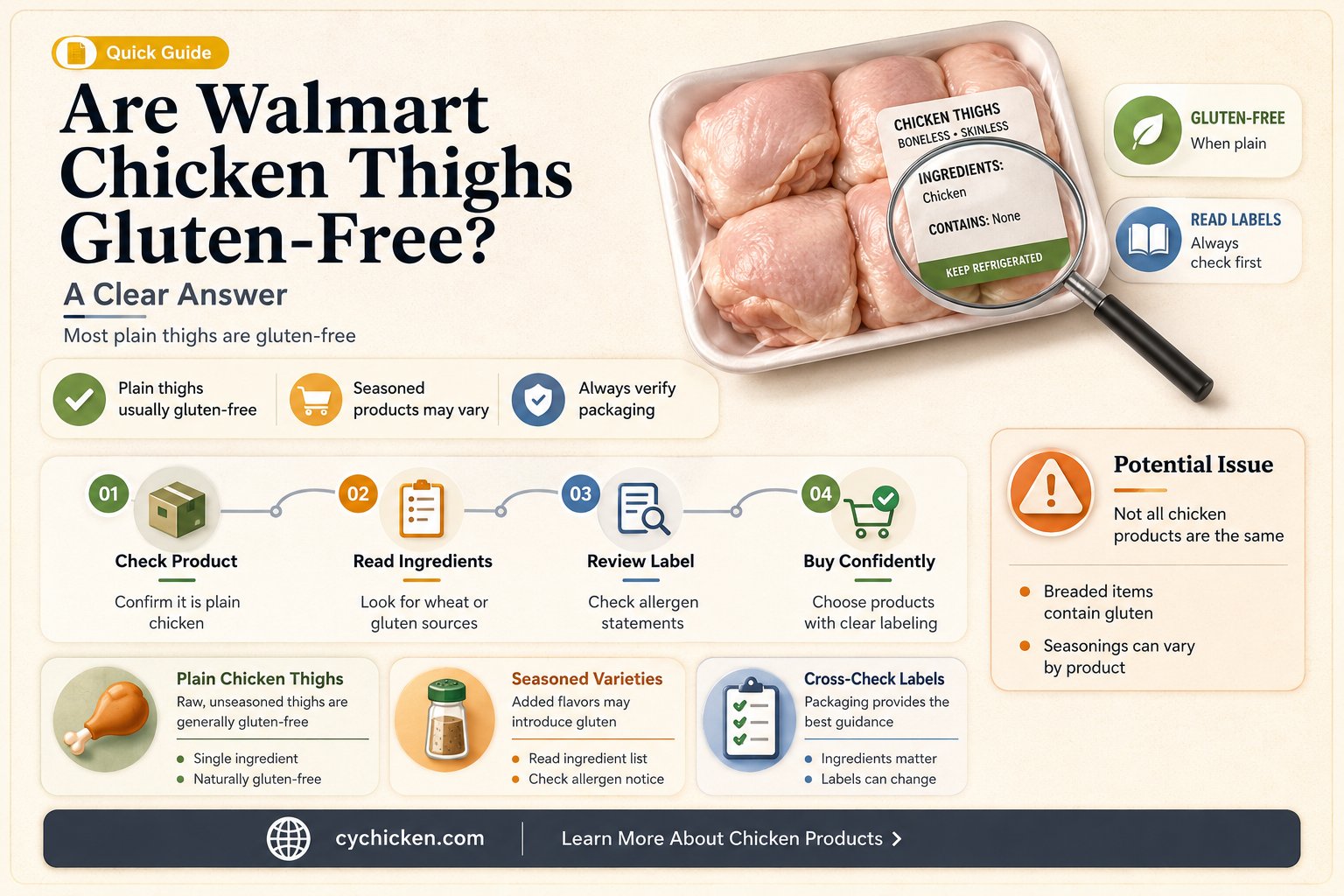 are wallmart chicken thighs gluten free