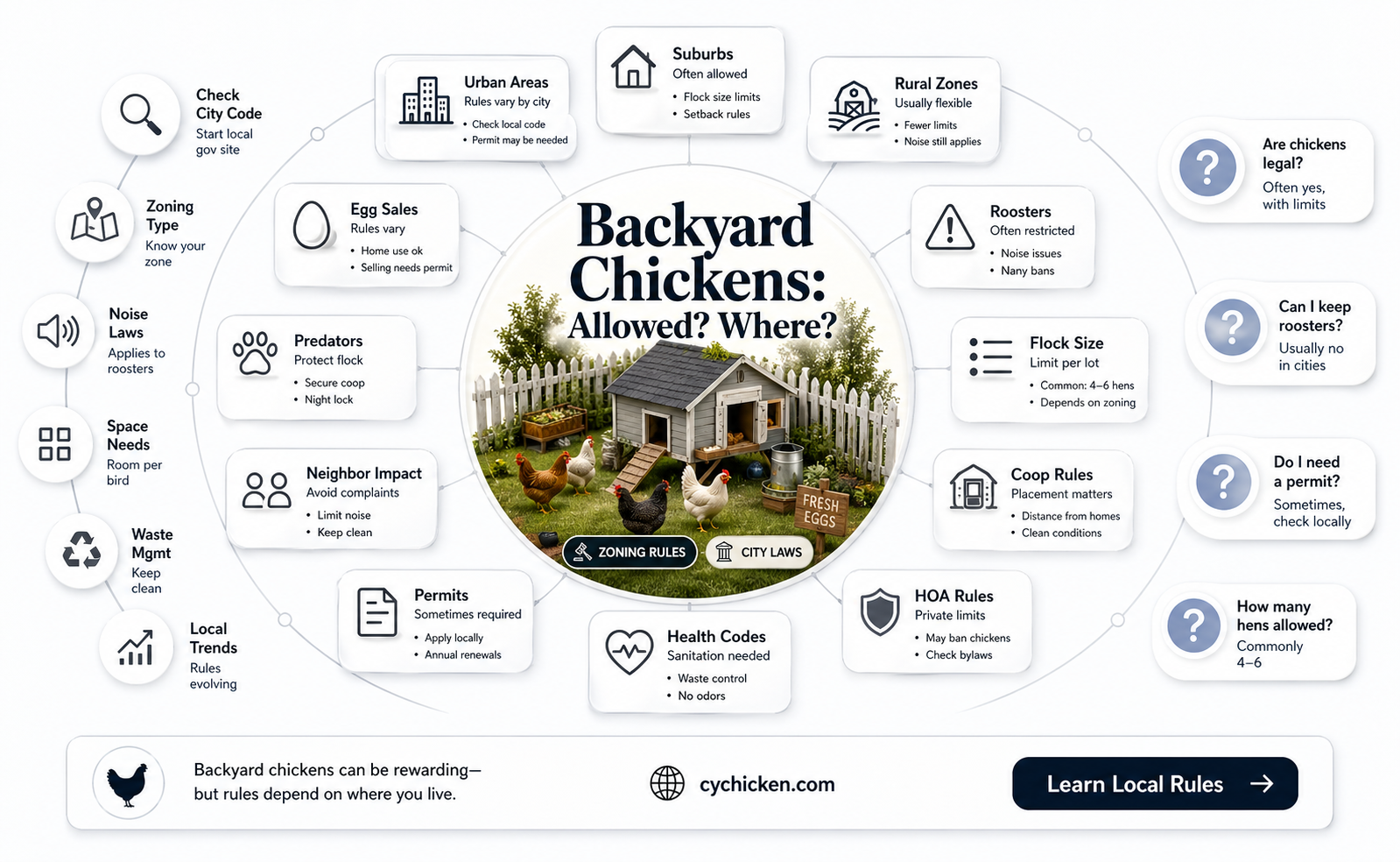 are allowed to have chicken in the backyard to yard