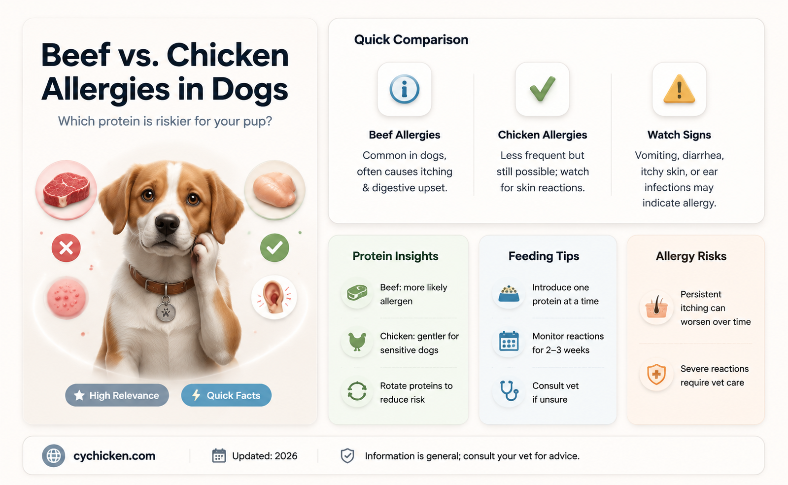 are dogs more allergic to beef or chicken