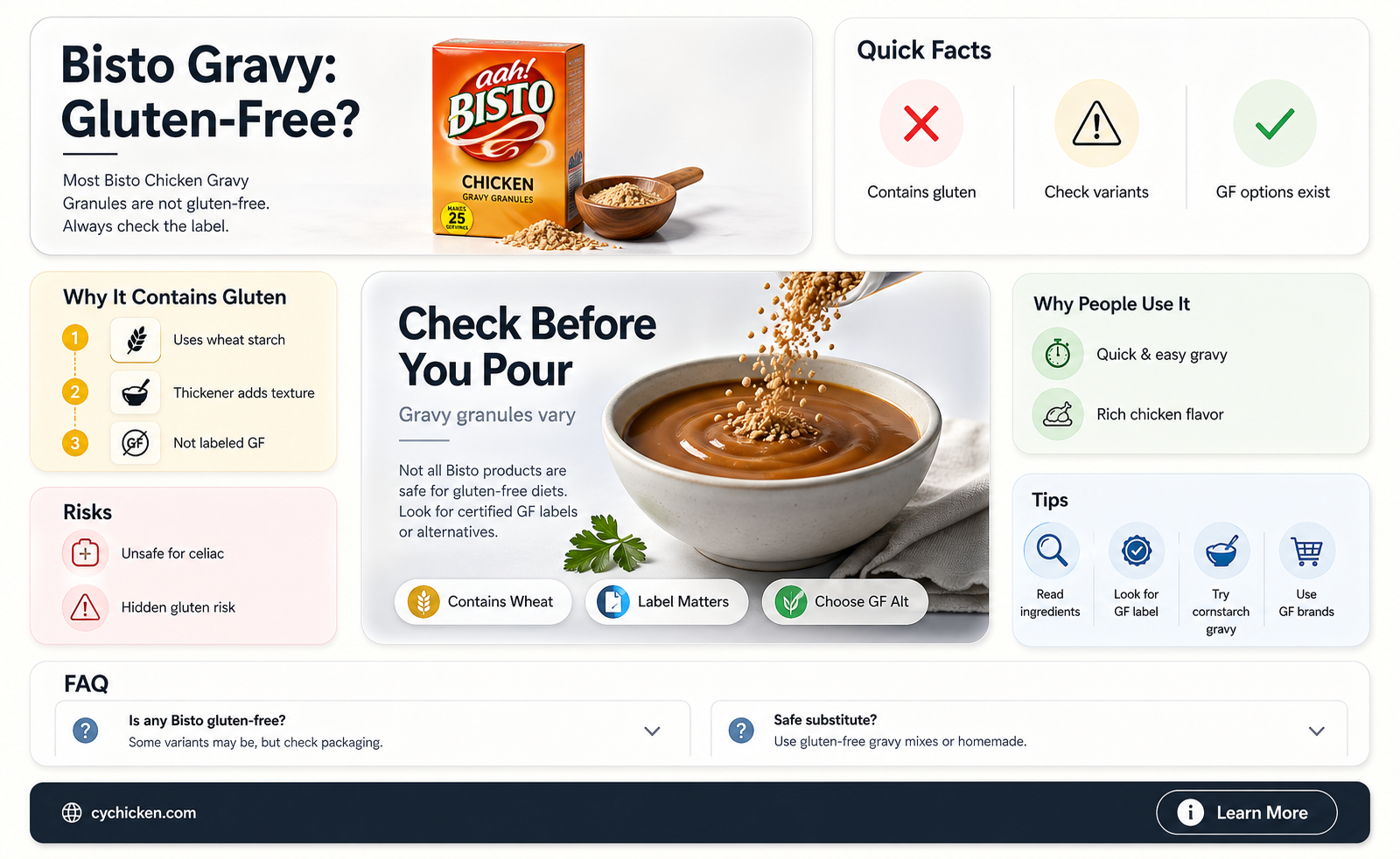 are bisto chicken gravy granules gluten free