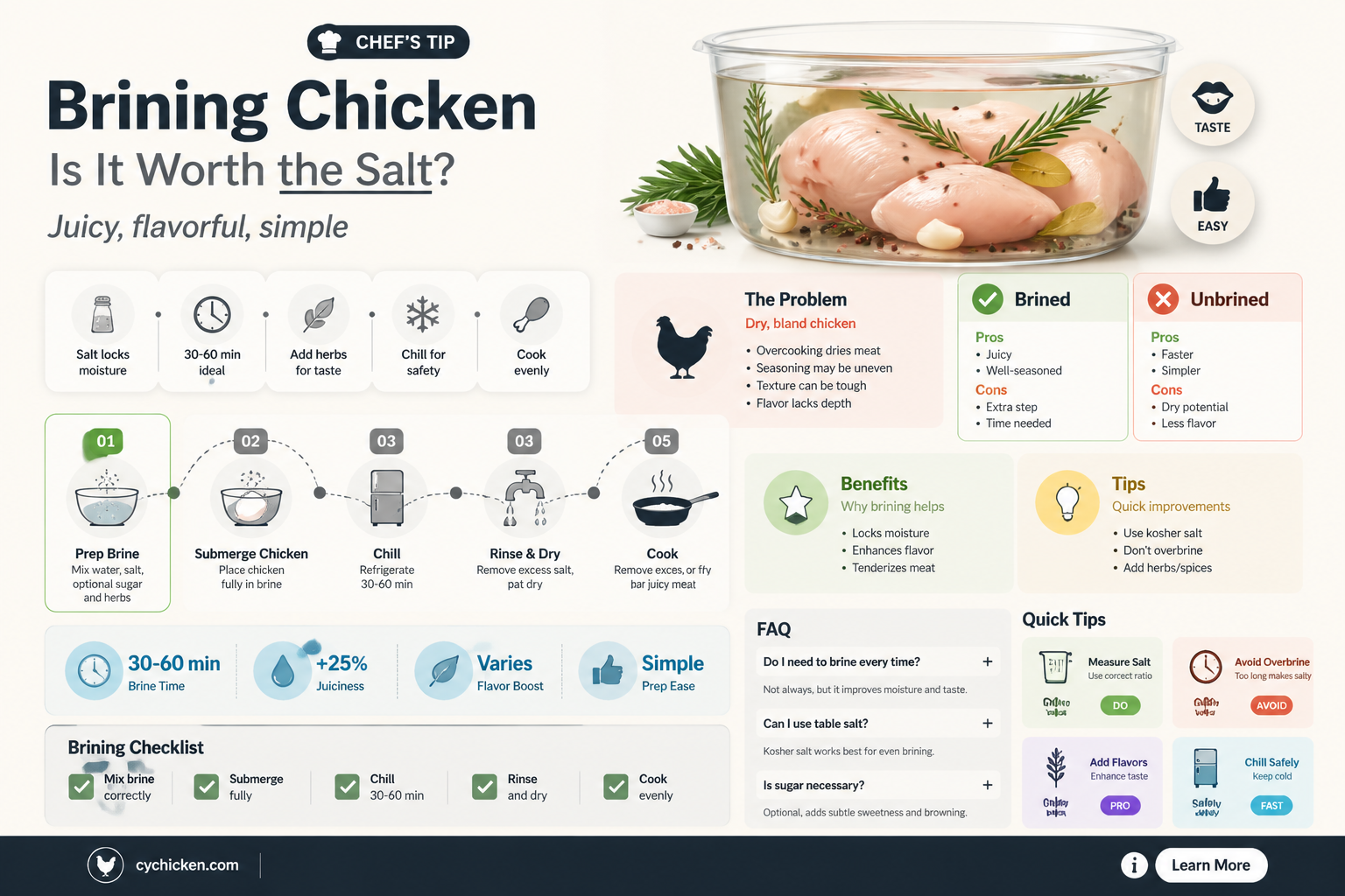 am i supposed to brine my chicken in salt