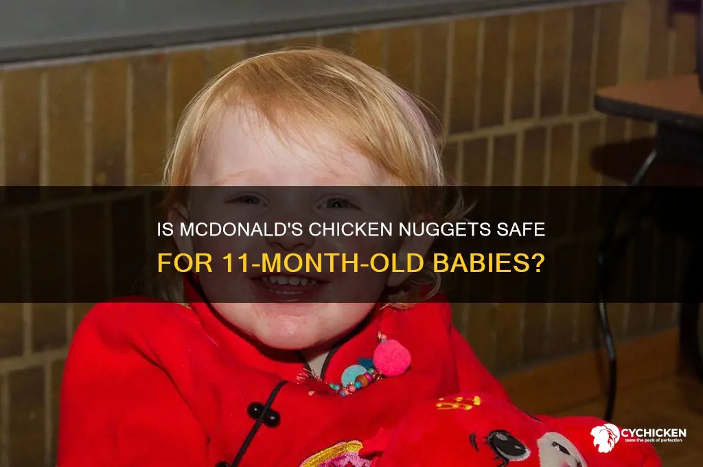 can 11 month old have mcdonalds chicken nuggets