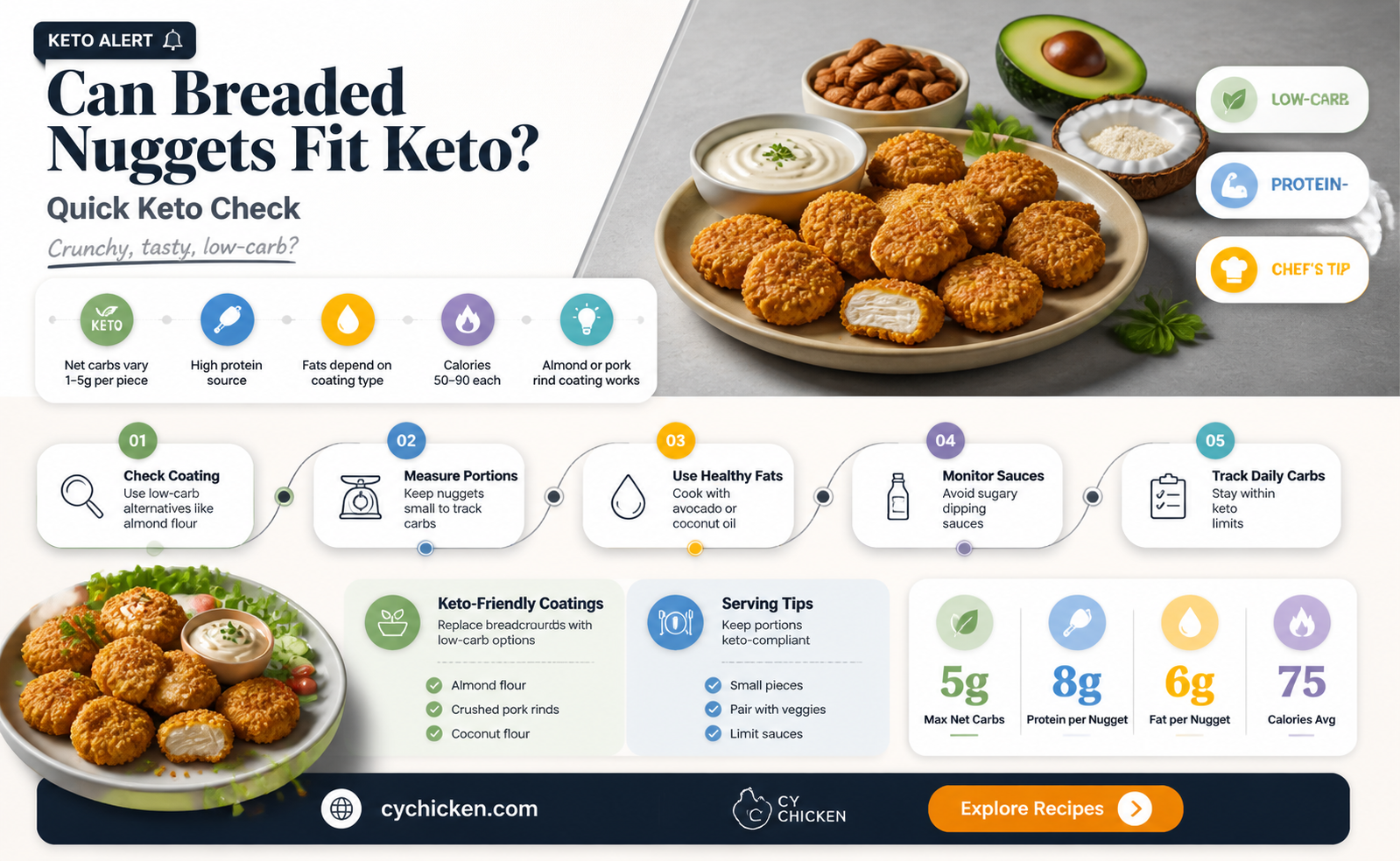 are breaded chicken nuggets keto