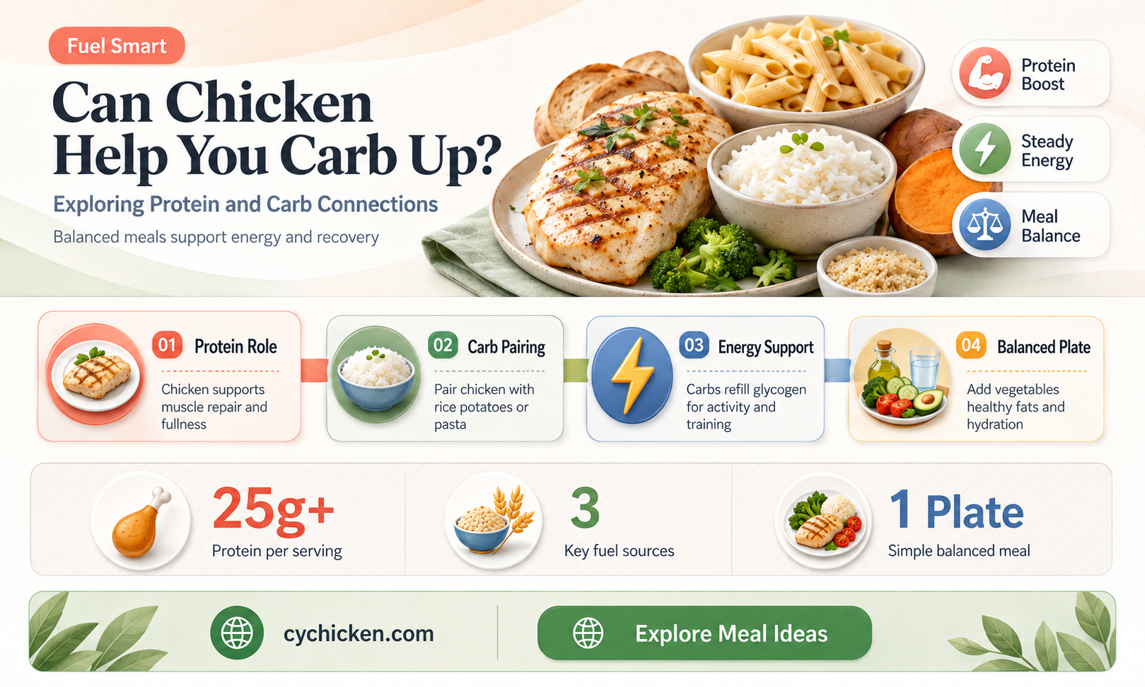are there any carbo up by chicken