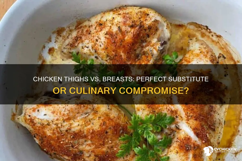 can chicken thighs be substituted for chicken breast