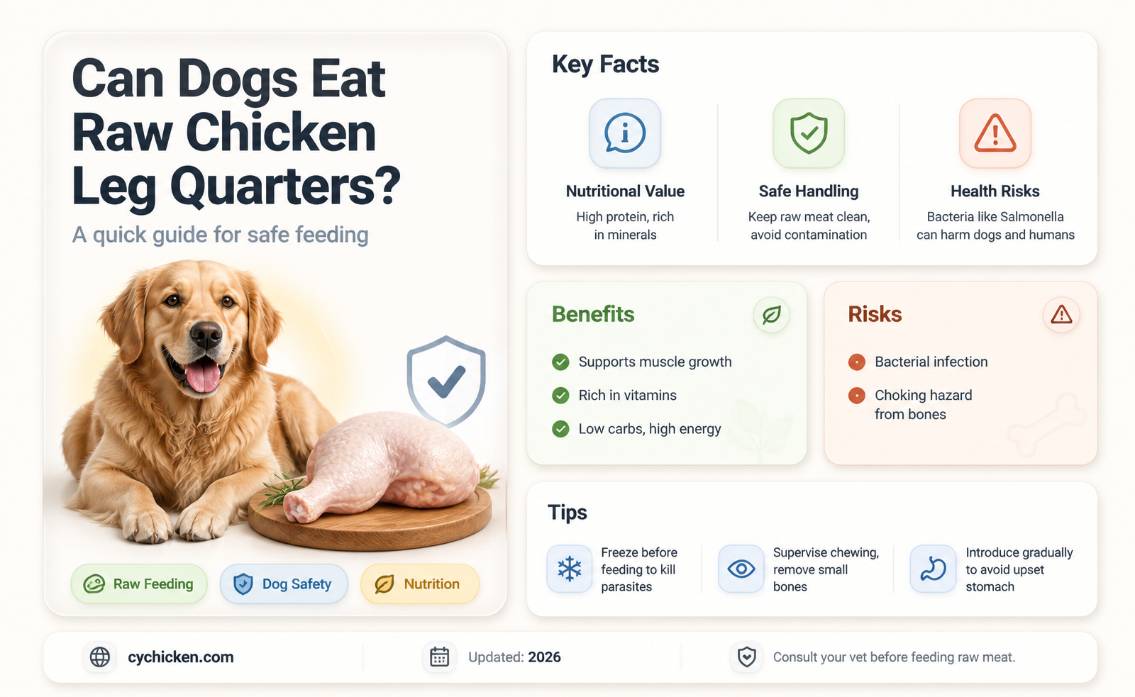 are chicken leg quarters ok for dogs raw