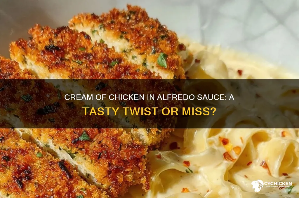 can i add cream of chicken to alfredo sauce