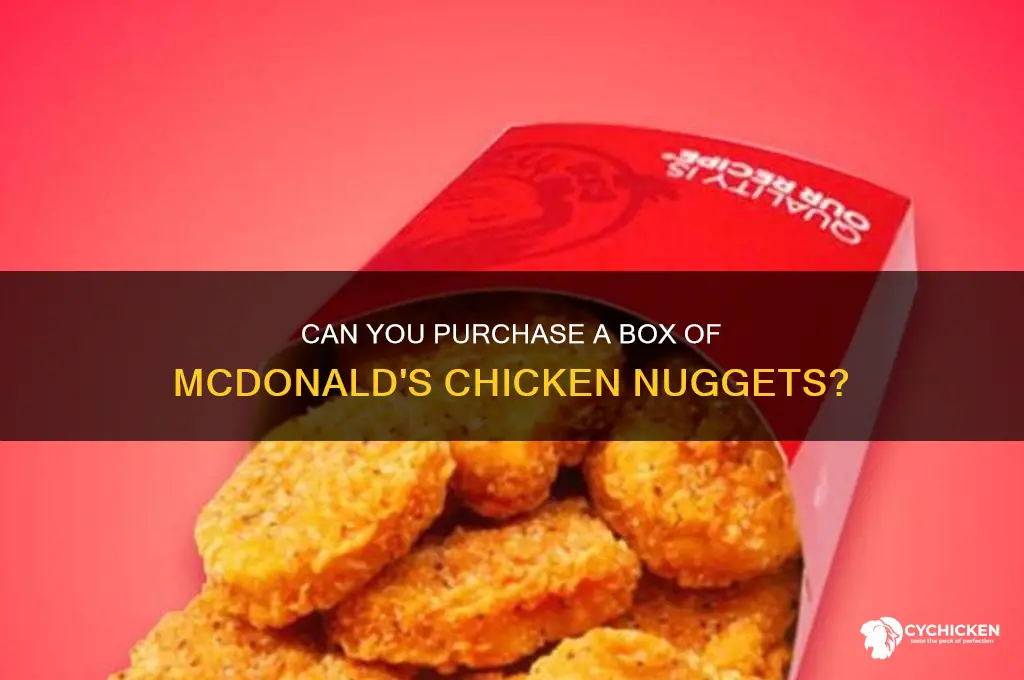can i buy a box of mcdonalds chicken nuggets