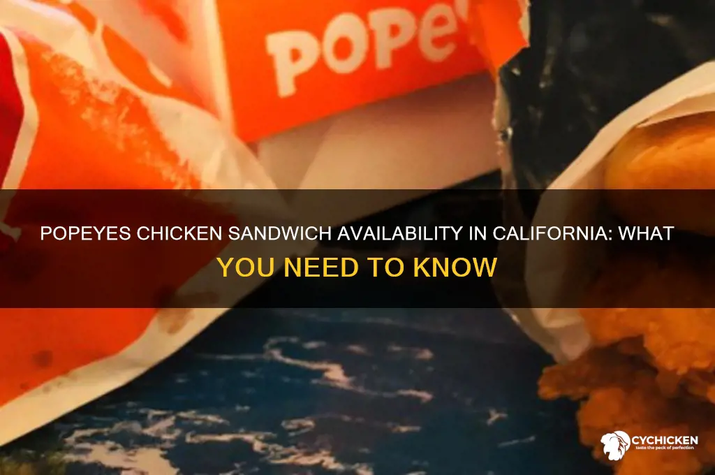 can i buy a popeyes chicken sandwich in california