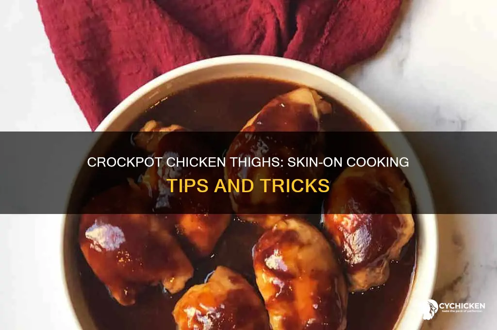 can i cook chicken thighs skin on in crockpot