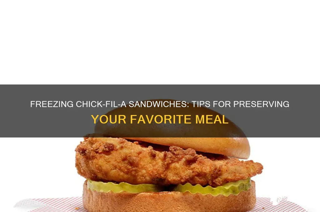 can i freeze a chick fil a sandwich
