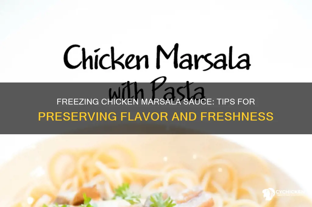 can i freeze chicken marsala sauce