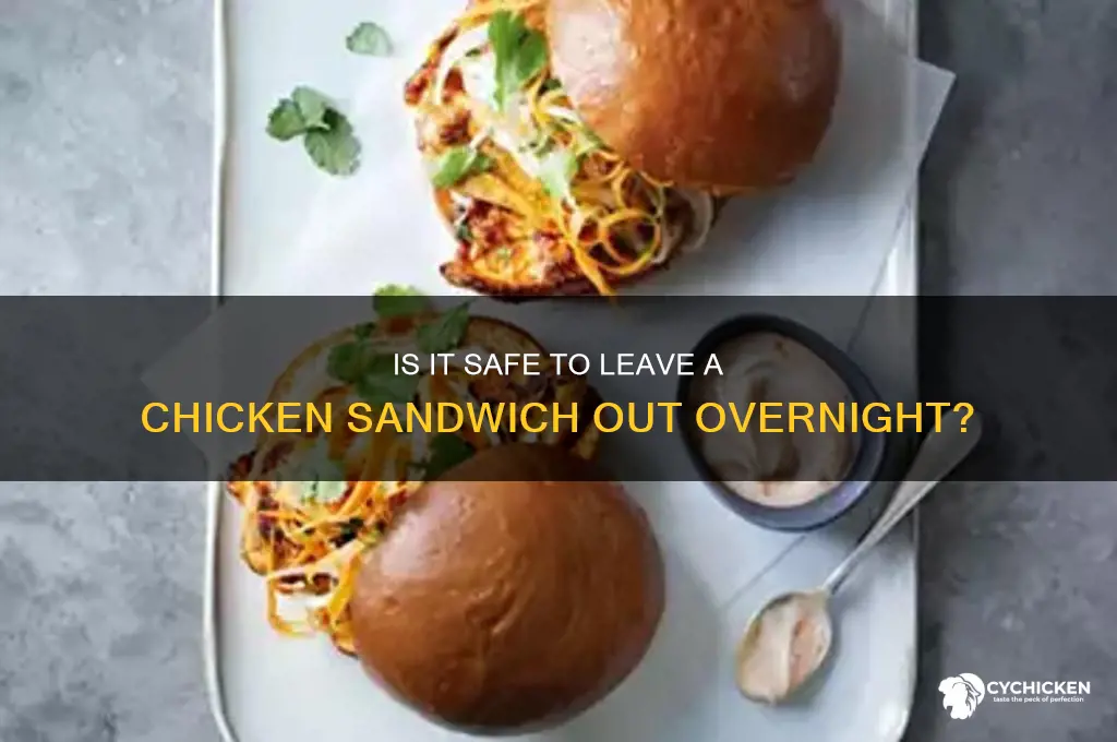 can i leave a chicken sandwich out overnight