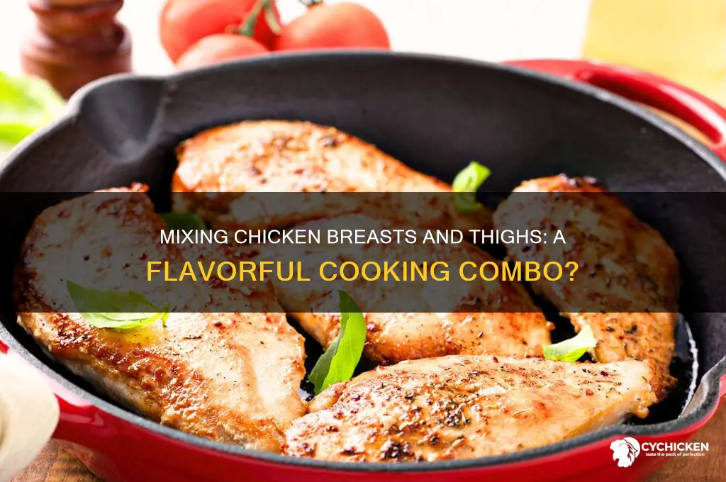 can i mix boneless chicken breasts and thighs together