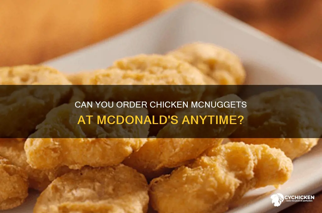 can i order chicken nuggets in mdonalds at