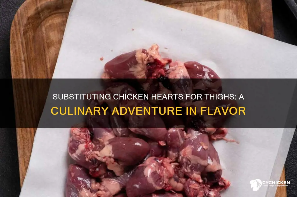 can i substitute chicken hearts for chicken thighs