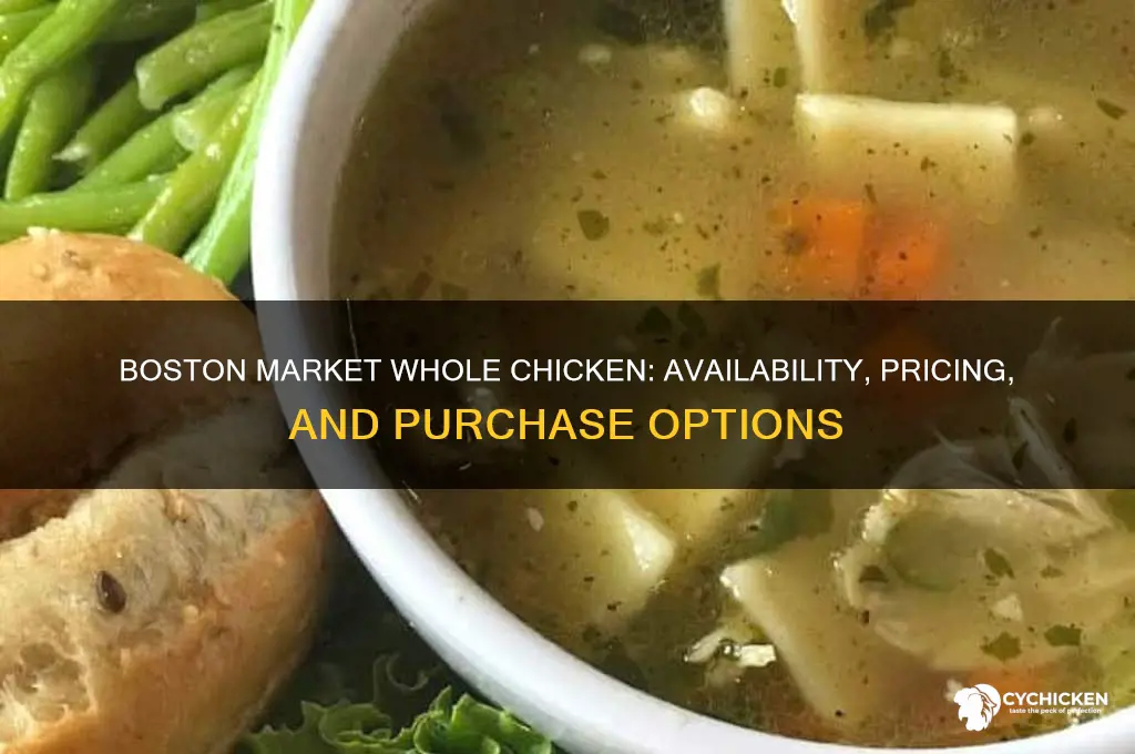 can you buy a whole chicken from boston market