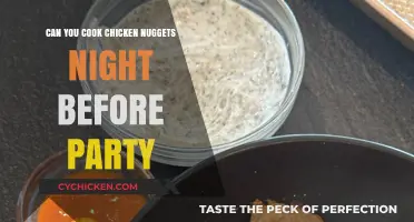 Prepping Chicken Nuggets Ahead: A Party Host's Time-Saving Hack