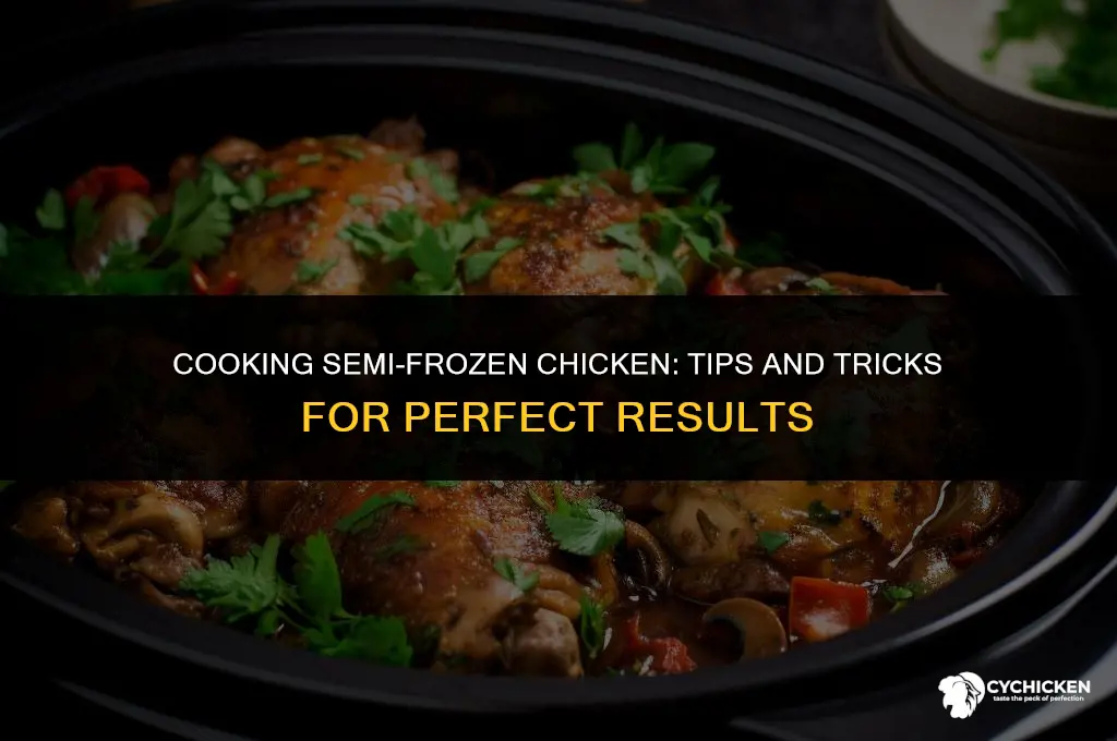 can you cook chicken semi frozen