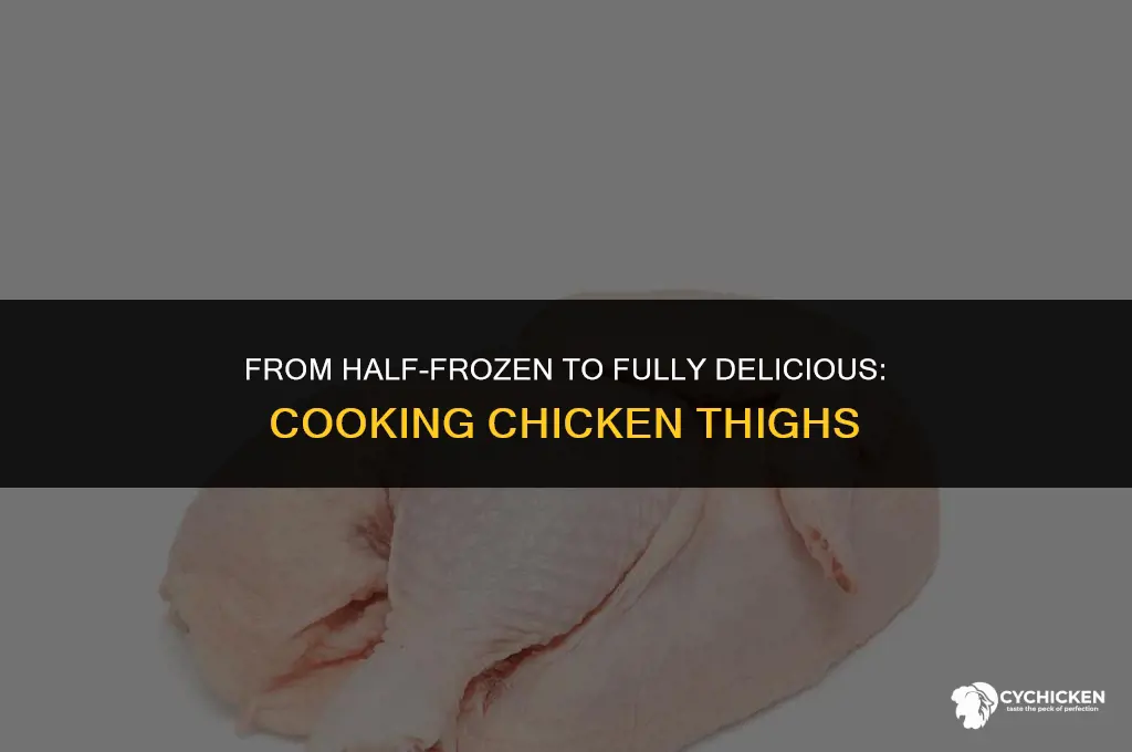 can you cook chicken thighs from half frozen