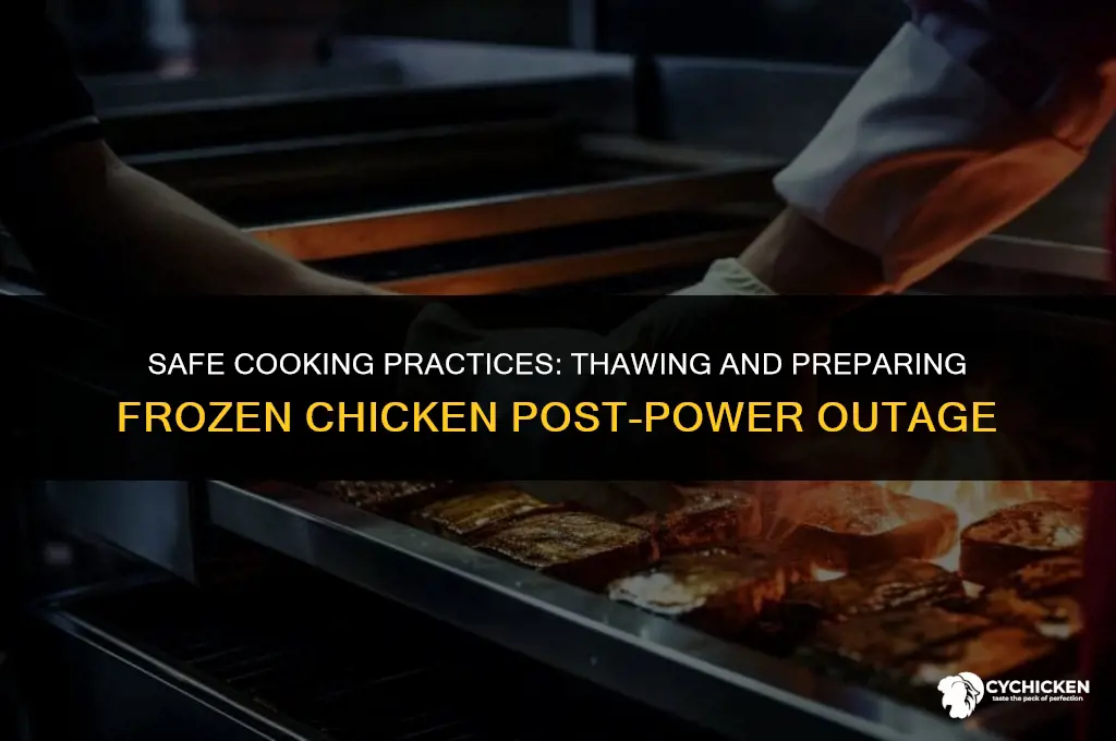 can you cook frozen chicken after power goes out