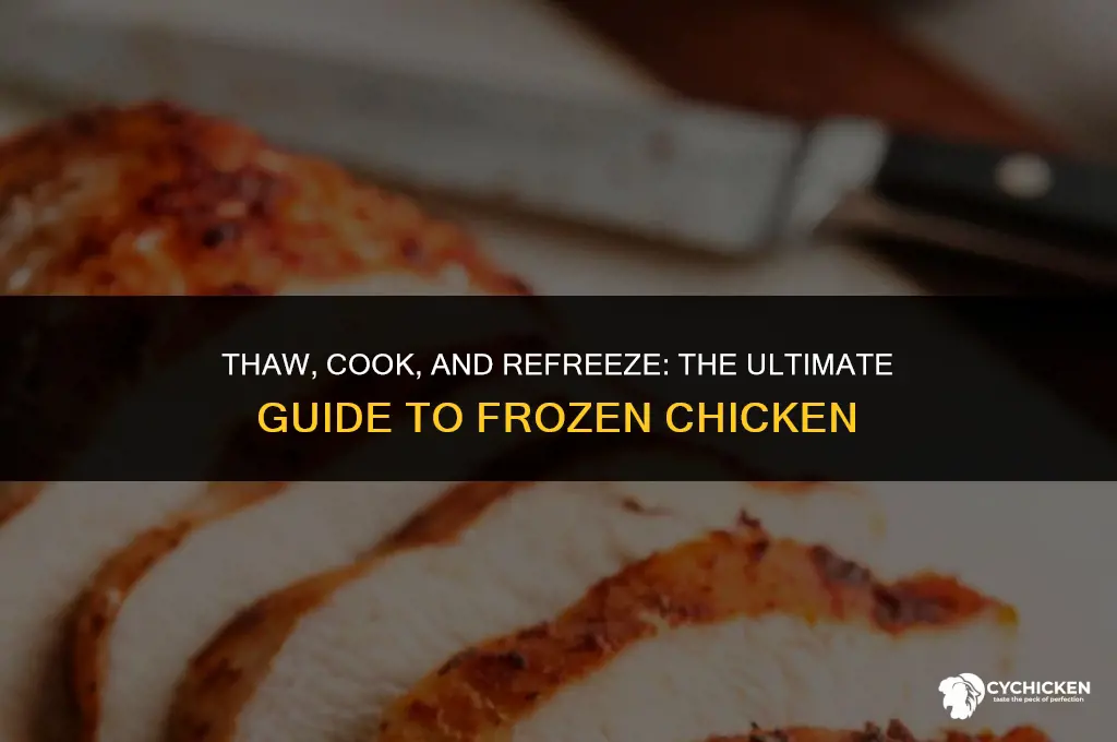 can you cook frozen chicken and refreeze