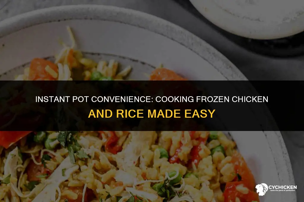 can you cook frozen chicken and rice in instant pot