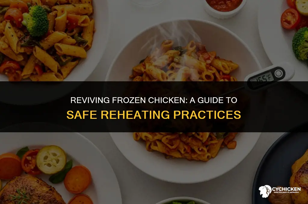 can you cook frozen chicken and then reheat it