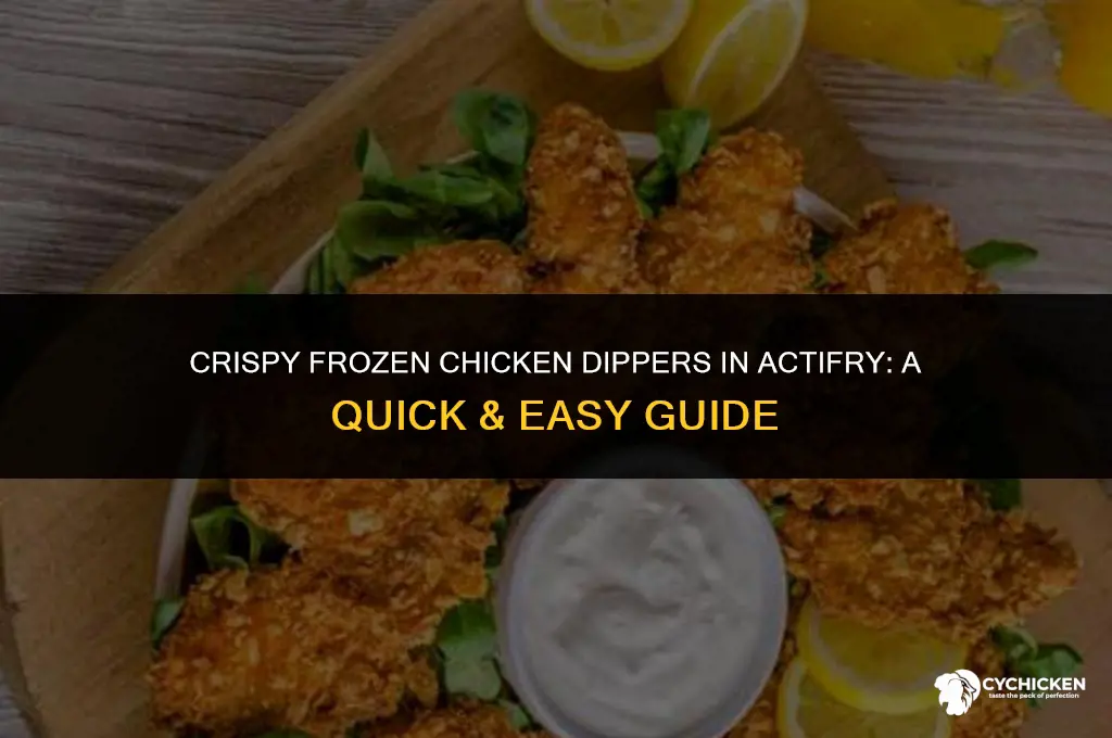 can you cook frozen chicken dippers in actifry
