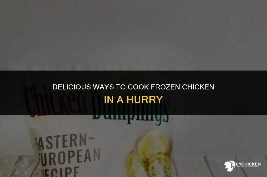 can you cook frozen chicken in a
