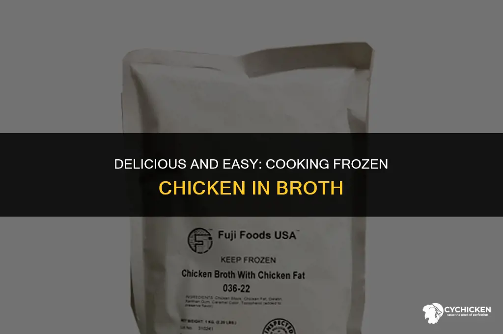 can you cook frozen chicken in broth