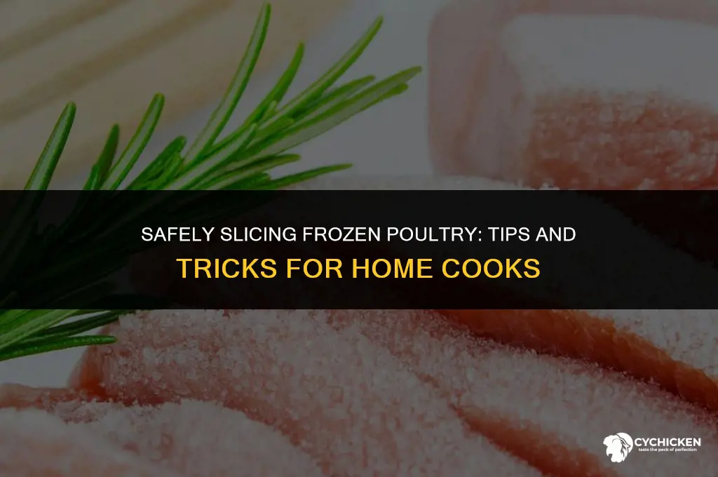 can you cut frozen chicken