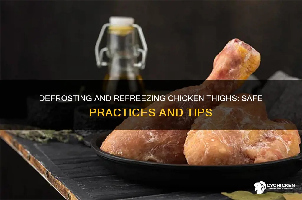 can you defrost and refreeze chicken thighs
