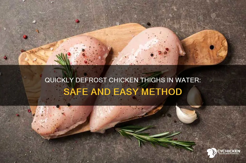 can you defrost chicken thighs in water